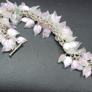 Dichroic Glass Leaf Bracelet