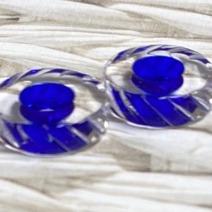 Cobalt Blue Slice Pair